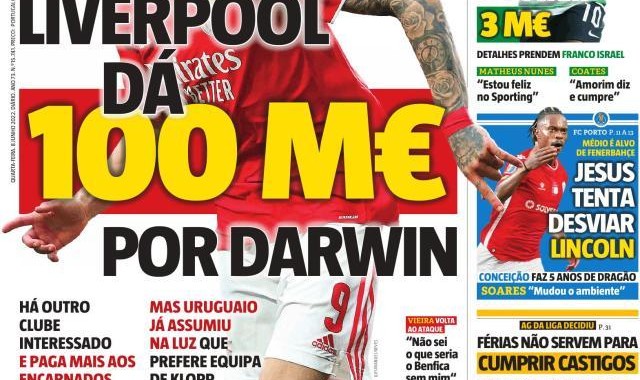 九游体育-队史最高价 利物浦为达尔文·努涅斯报价1亿欧元？